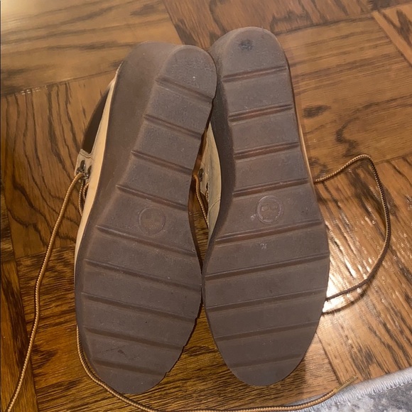 Timberland limited edition Women's Camel Wedge Ankle Boots Like New NO Box - Picture 10 of 14